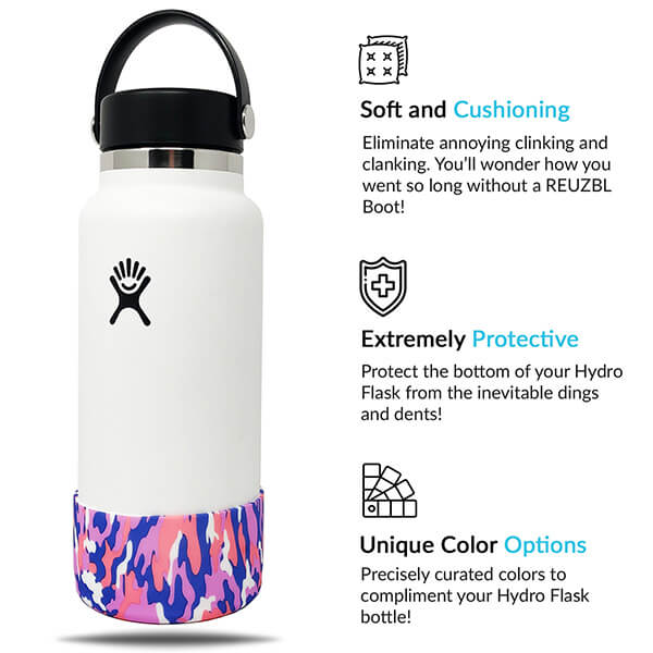Camouflage Boot for Hydro Flask (or similar) 12, 18, 21 & 24 oz Bottles, REUZBL